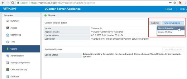 vcenter server appliance 6.5 download